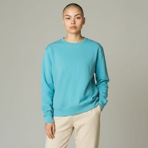 Athleta Aqua Blue Renew Sweatshirt XXS Back Cutout Keyhole Pullover
Athleisure